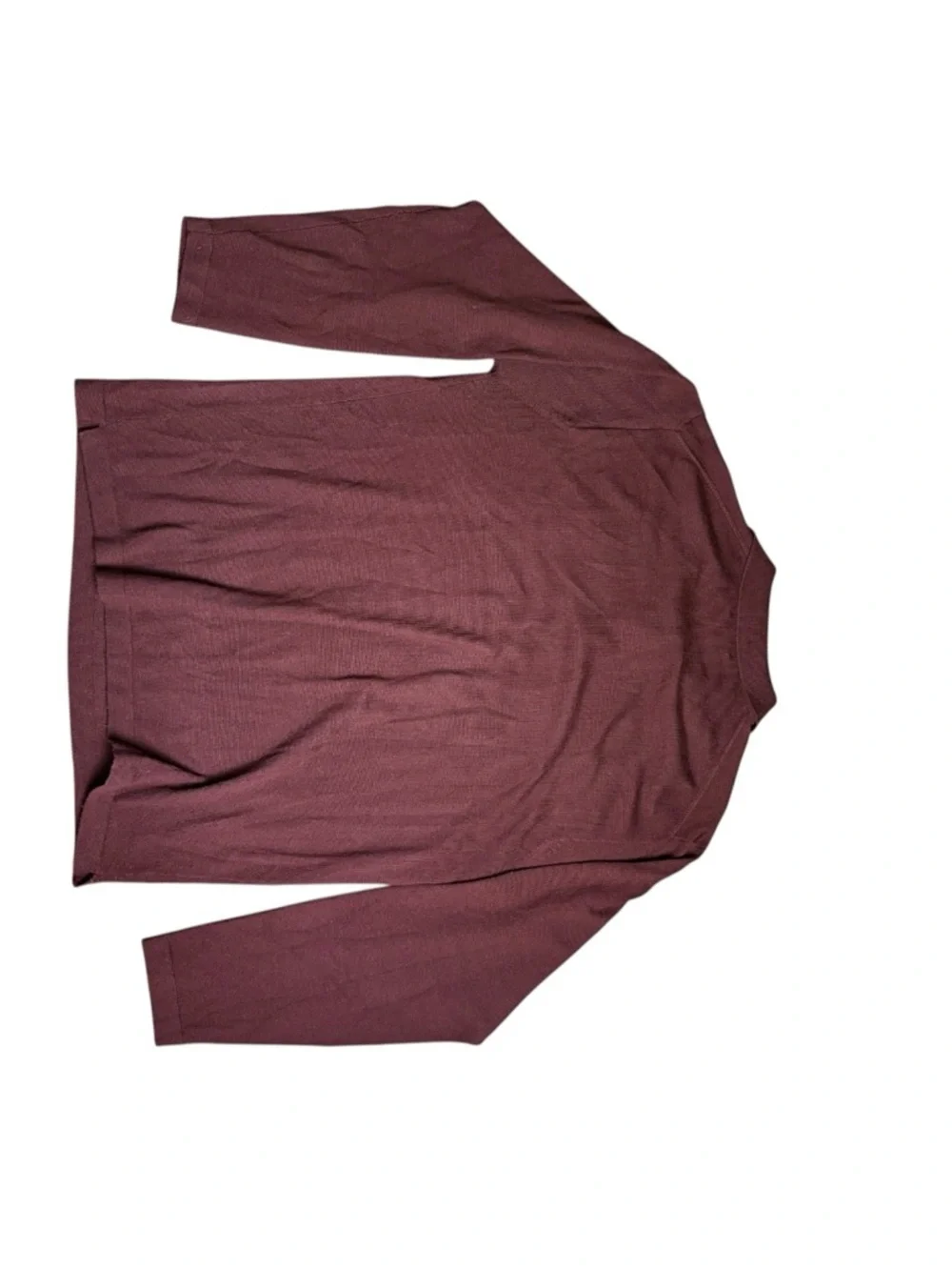 Banana Republic Plum Long Sleeve Polo Sweater Italian Merino Wool Sz L